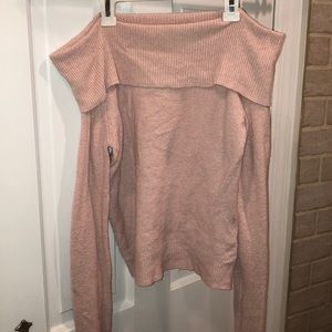 Pink Off The Shoulder Sweater